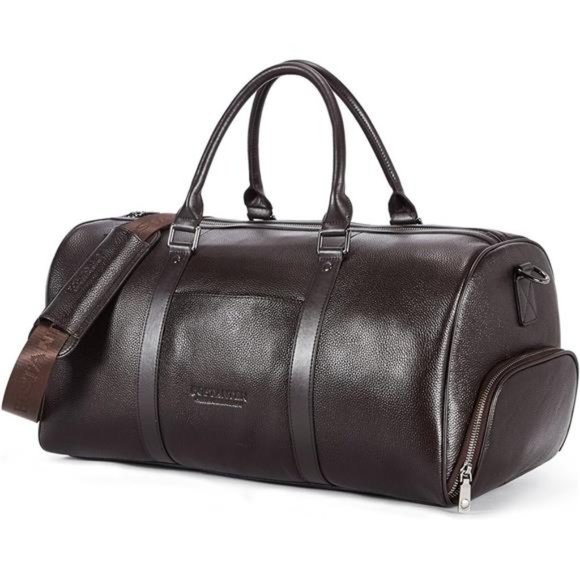 Men´s Genuine Leather Travel Weekender Overnight Tote...